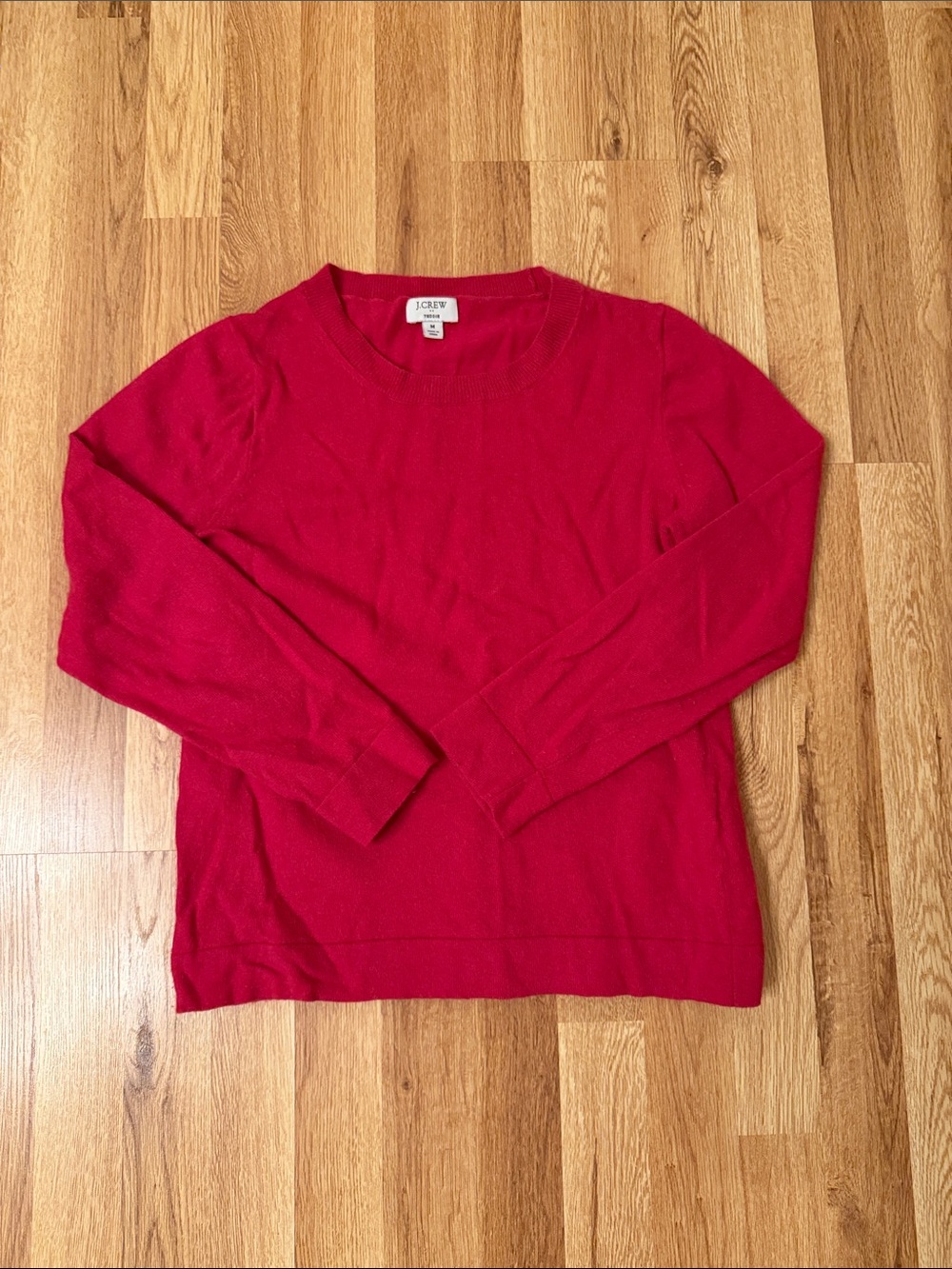 J. Crew Bright Red Crewneck Sweater